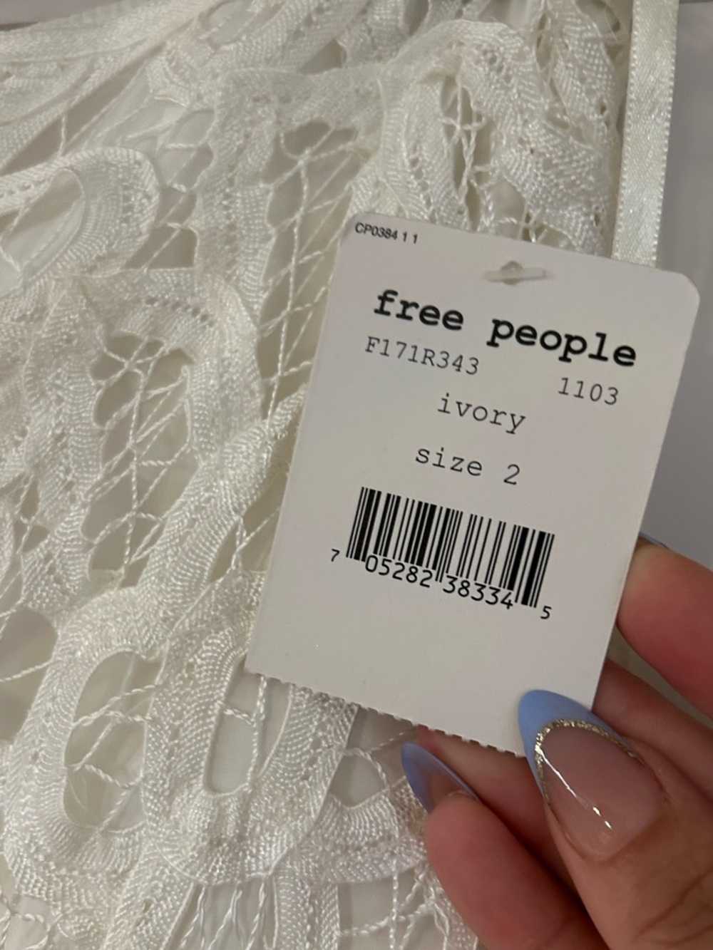 Free People Battenburg ivory lace maxi skirt - Picture 6 of 8